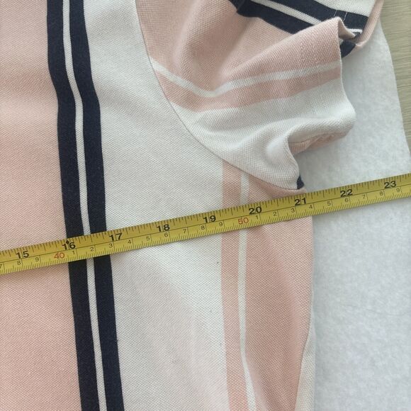 Hollister Polo Shirt‎ Mens Large Pink Blue White Stretch Collared Preppy (e1) - Picture 3 of 6